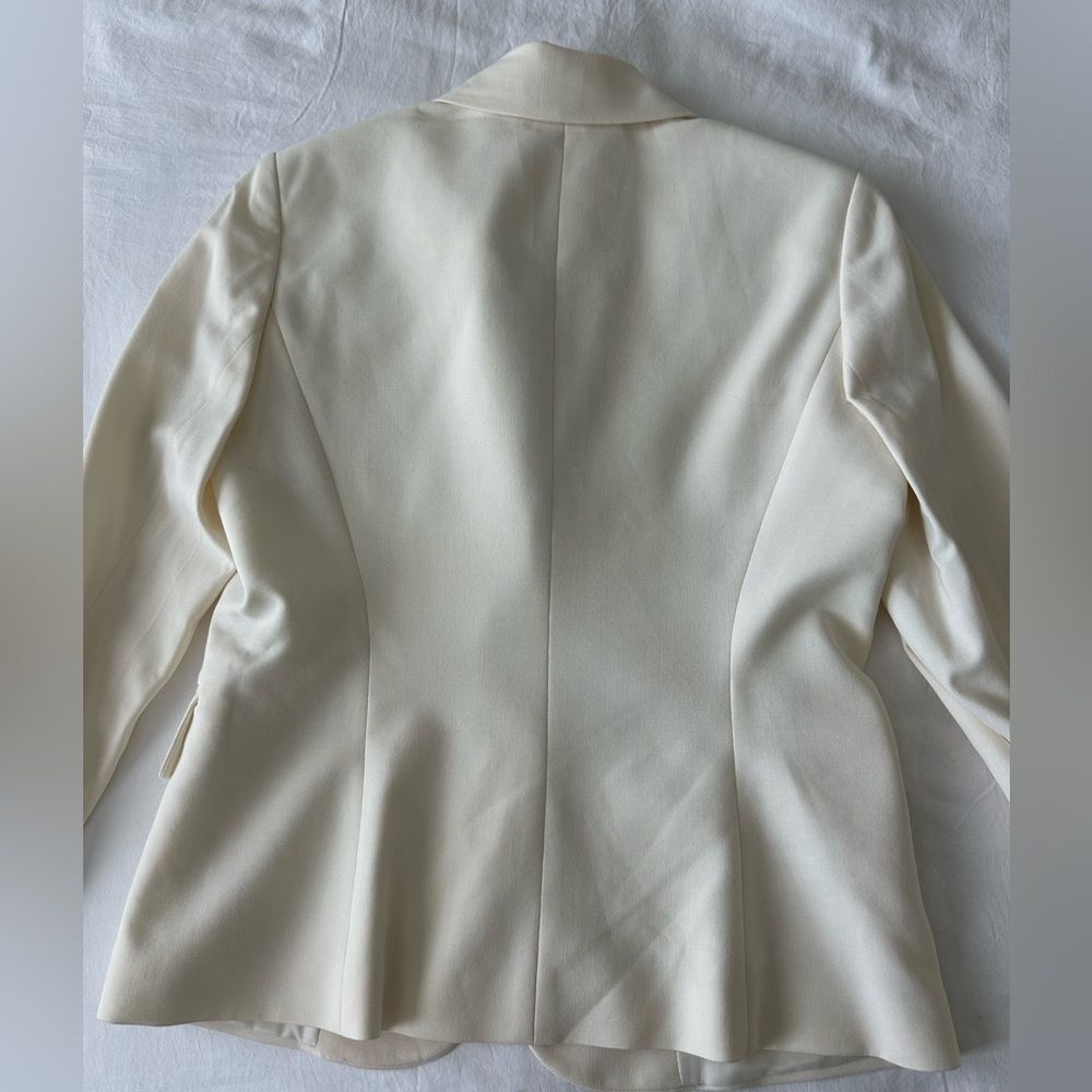 Austin Reed Cream Blazer Wool Blend Single Button Jacket Sz 8 P - Picture 6 of 8